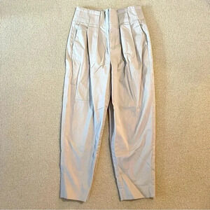 Banana Republic Light Beige Cropped Pleated Ankle Pants
